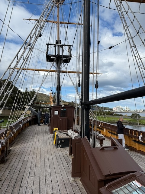 Deck of the reproduction brig, "Amity"