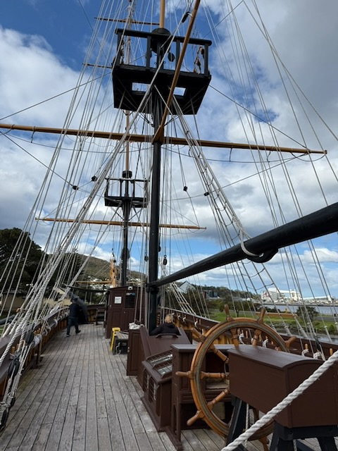 Deck of the reproduction brig, "Amity"