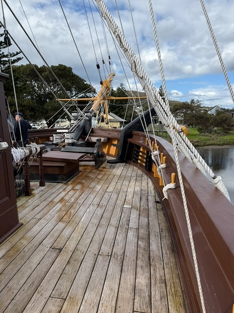 Deck of the reproduction brig, "Amity"