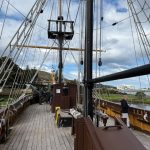 Deck of the reproduction brig, "Amity" Deck of the reproduction brig, "Amity"