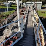 Gangway from bridge to forecastle, whaling ship Gangway from bridge to forecastle, whaling ship